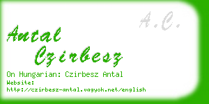 antal czirbesz business card